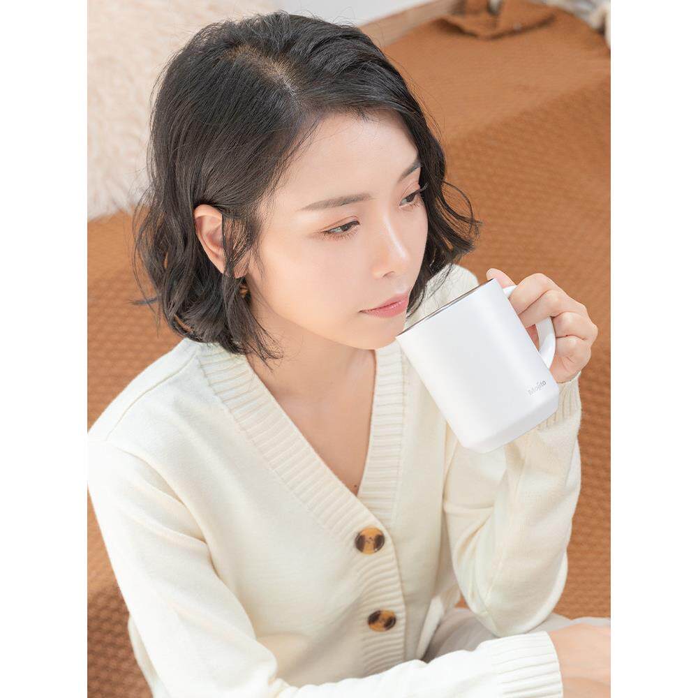 Mojito木吉乇不锈钢马克杯带盖男女大容量咖啡杯办公室保温水杯子