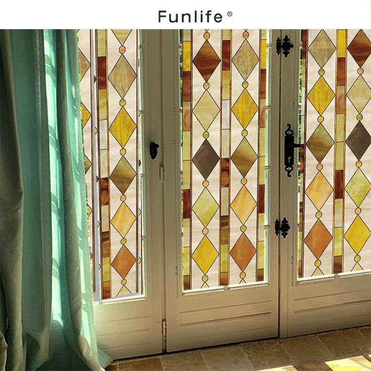 《夏日之光》法式复古玻璃门贴纸客厅窗户静电贴膜网红卧室装饰,家居饰品,玻璃膜/贴,淘宝优惠券,粉丝福利购,淘宝优惠卷