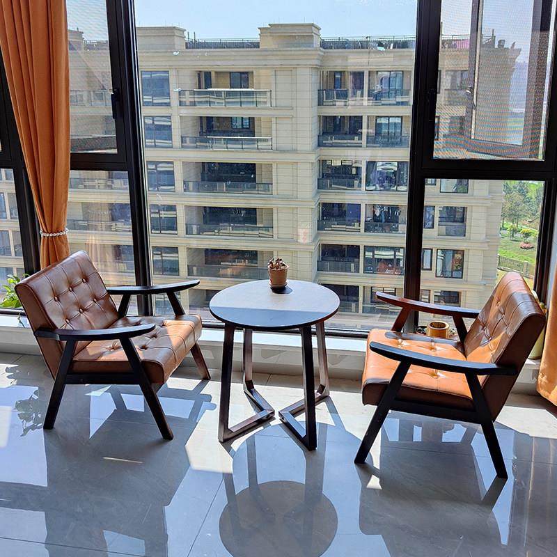 阳台茶桌椅组合三件套阳台休闲桌椅茶几小型网红轻奢一桌二椅子,住宅家具,桌椅套件,淘宝优惠券,粉丝福利购,淘宝优惠卷