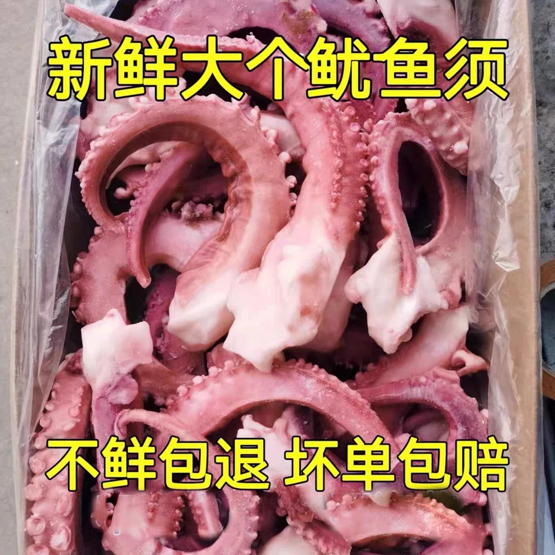 特大鱿鱼须超大章鱼须脆口鱿鱼爪八爪鱼腿铁板烧烤刺身章鱼小丸子