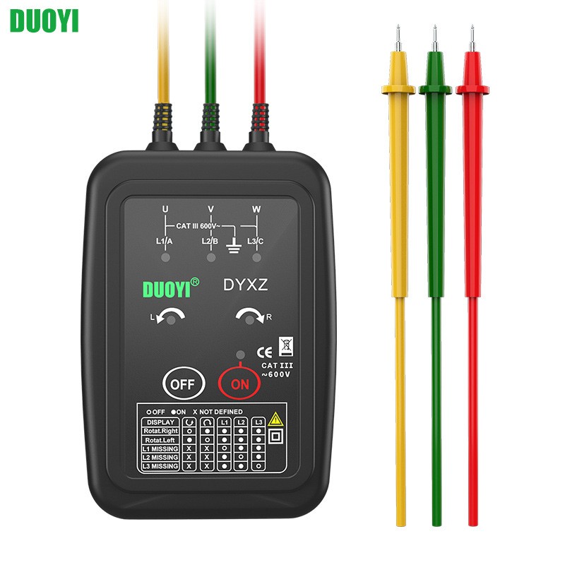 多一相序检测仪电机转向检测三相电箱相序表非接触式相序测试仪