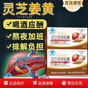 华喜达中和鸿业牌灵芝姜黄胶囊辅助保护化学性肝伤痛提升免疫力
