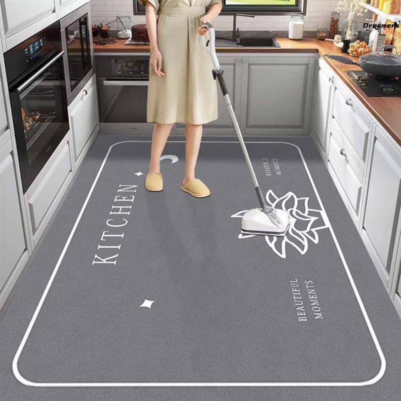 。厨房硅胶防滑地垫硅藻泥厨房地垫防滑防油吸水垫门口耐脏脚垫防