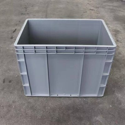 EU4644灰色物流箱600*400*450收纳箱子550*350*440大号胶箱筐框盒