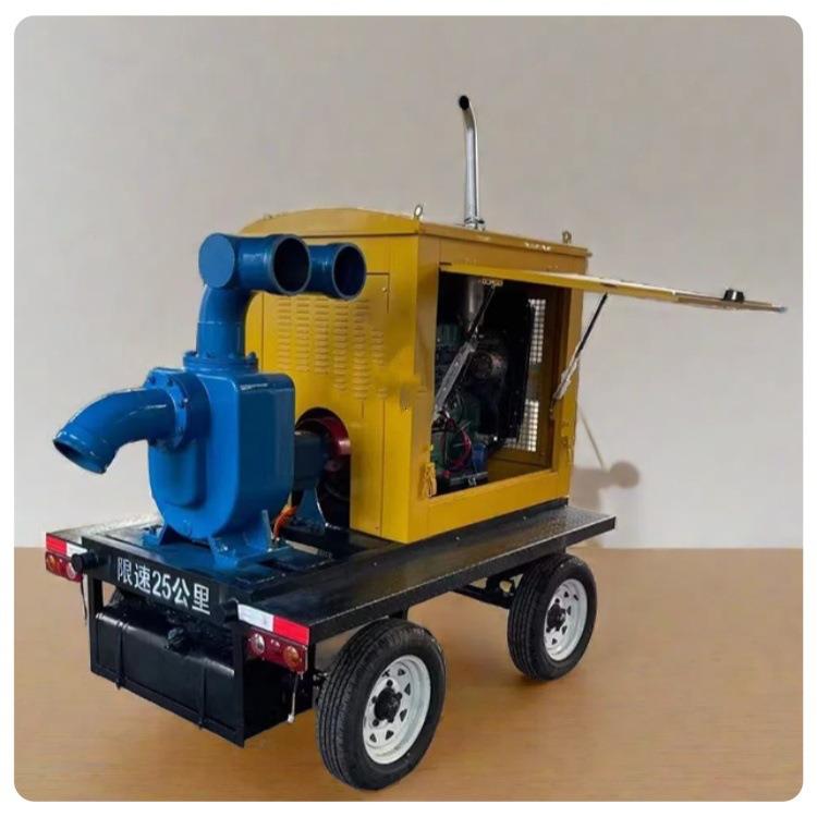 柴油机水泵机组500/1000立方移动泵车自吸泵排涝防汛市政抽水泵