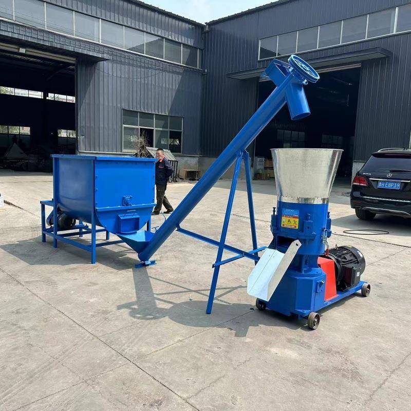 蛋鸡肉鸭饲料颗粒机麦麸豆皮粮食平模颗粒机鸟类饲料造粒机