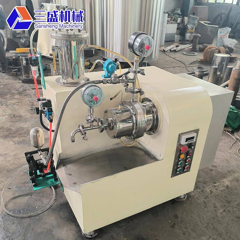 水性油性色浆卧式砂磨机油漆颜料纳米研磨机卧式实验室砂磨机