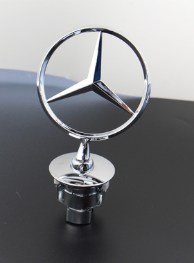 奔驰立标E300l引擎盖车标C200改装E260原厂C180黑色E机盖S标志C级