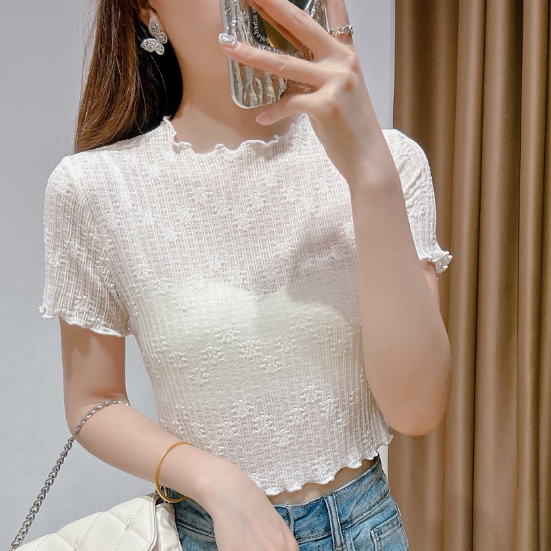 吊带裙内搭薄纱夏季配裙子防晒罩蕾丝衫/雪纺衫