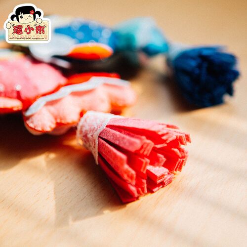 小鱼送福车挂饰平安挂件不织布diy布艺手工材料车载挂件