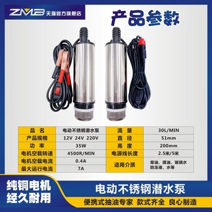 抽油泵柴油12V24伏220V抽水泵电动小型油抽子潜水泵抽油器抽水泵