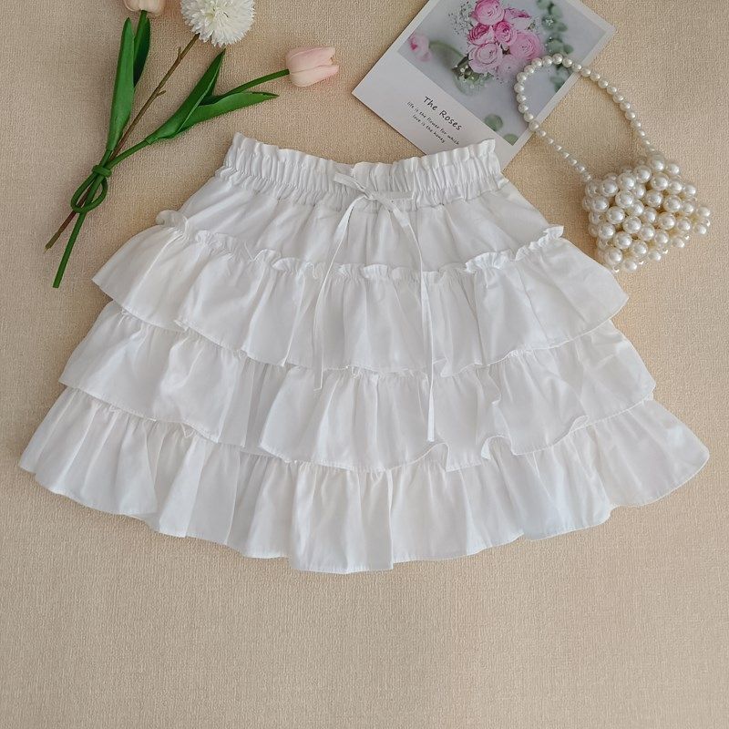 女童半身裙儿童新款夏季蓬蓬裙蛋糕裙白色短裙洋气裙裤短款裙子棉,童装/婴儿装/亲子装,半身裙,淘宝优惠券,粉丝福利购,淘宝优惠卷