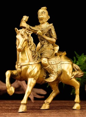 纯铜马上封侯摆件办公室桌面摆设发财马家用装饰铜猴招财工艺品