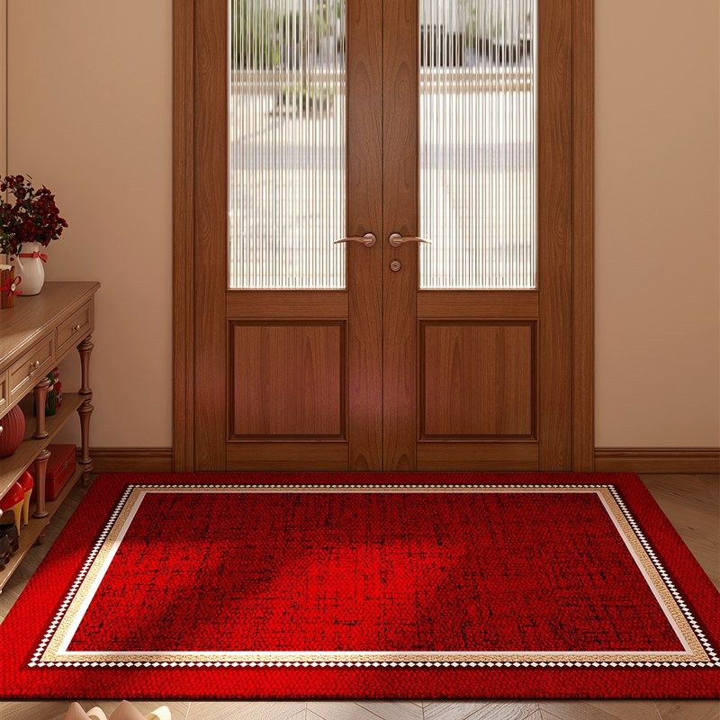 龙年喜庆红色入户门地垫除尘耐脏门垫可裁剪地毯玄关大门进门脚垫
