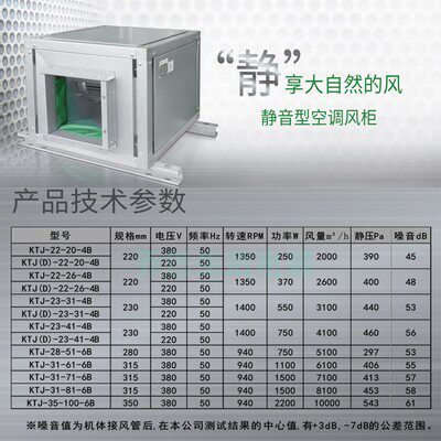 绿岛风空调风柜离心风箱柜式新风机静音风量商用厨房排风管道送风