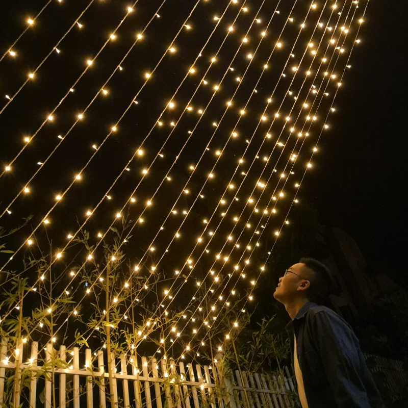 led彩灯闪灯串灯圣诞彩房间装饰灯满天星星彩灯户外防水婚庆彩灯