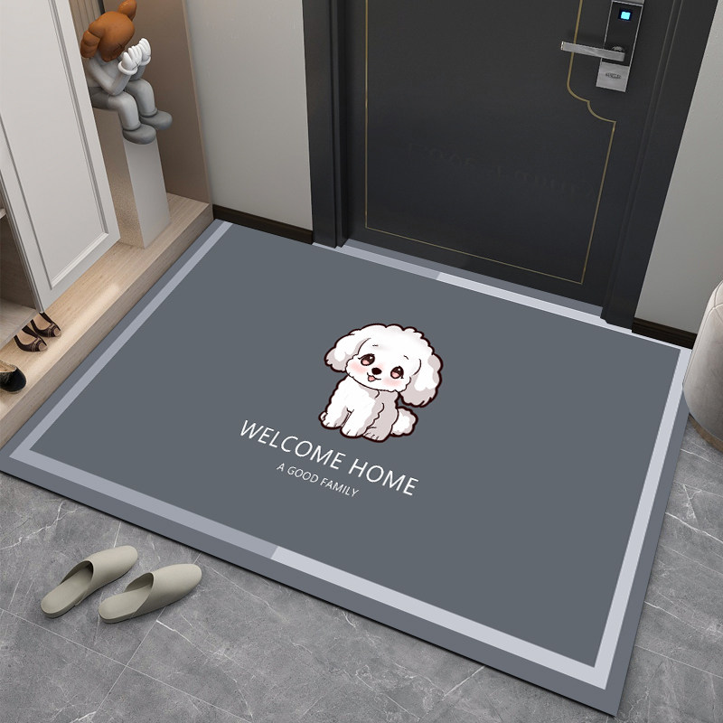 入户门地垫简约门口脚垫PVC可擦免洗2023高级可裁剪家用耐脏地毯
