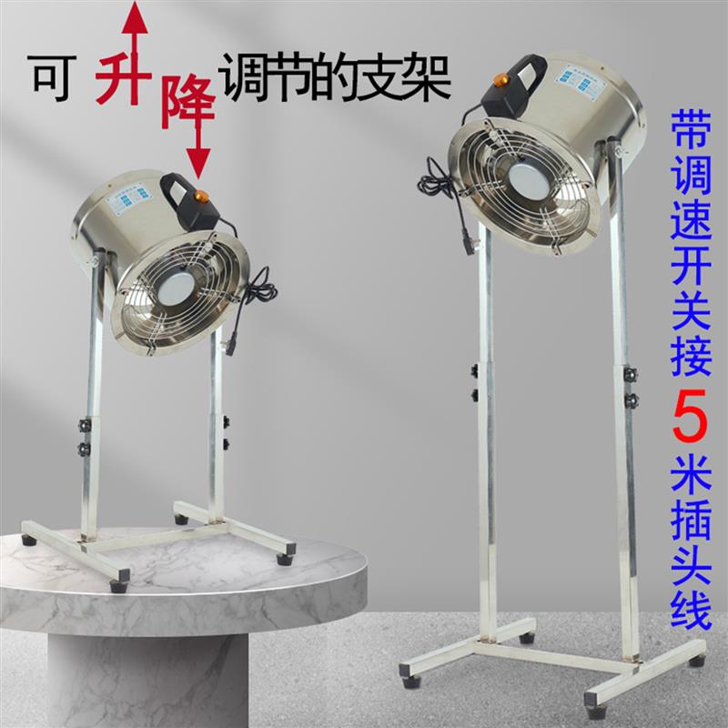 烧烤抽烟机厨房落地排气扇强力摆摊抽风机立式不锈钢烧烤风扇专用