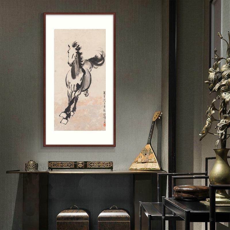 艺术微喷名家徐悲鸿字画复制装裱书品画玄关书房装饰画芯