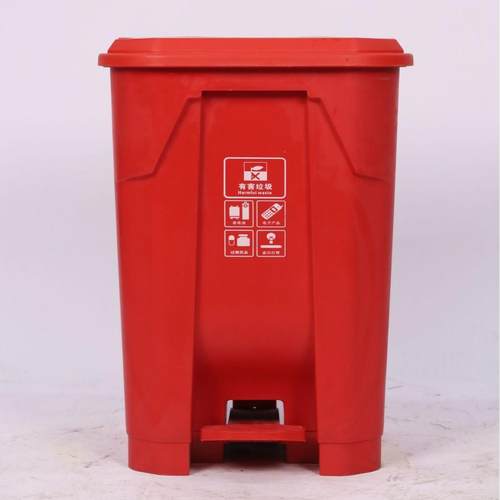 脚踏塑料垃圾桶垃圾分类带盖家用商用户外K款厨余脚踏式垃圾箱