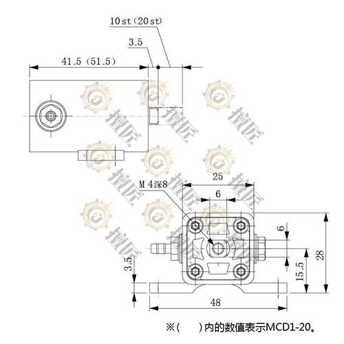 微型气缸MCD1-10/MCD1-20/123219/123220星塔机械手配件抱具