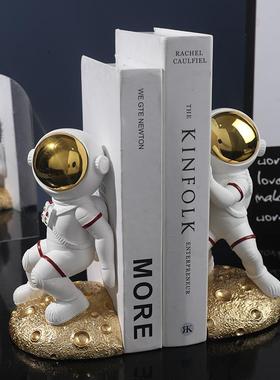 创意宇航员书立架学生书桌收纳家居装饰摆件太空人树脂工艺品