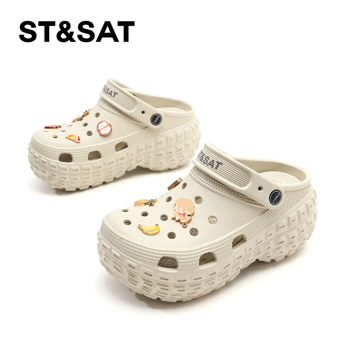 星期六洞洞鞋女款夏外穿厚底增高防滑百搭包头拖鞋女士沙滩凉鞋,女鞋,洞洞鞋,淘宝优惠券,粉丝福利购,淘宝优惠卷