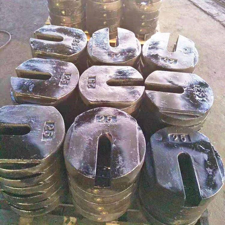 25kg开口增坨砝码实验室用C型标准砝码m级铸铁10公斤法码