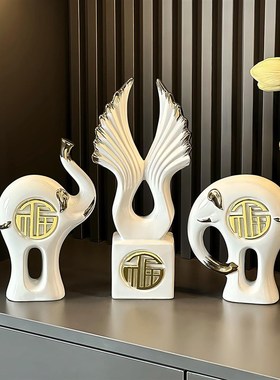 优选大象摆件招财纳福镇宅高档客厅电视柜酒柜玄关装饰品乔迁新居