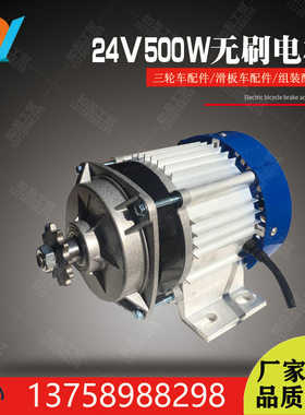 24V500W无刷电机三轮车永磁直流无刷电机 36V48V500W