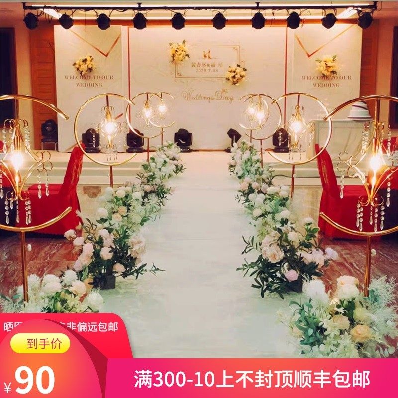 婚庆婚礼道具权杖路引灯t台舞台装饰场景布置铁艺几何宫灯吊灯