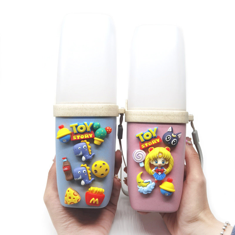 旅行牙刷收纳盒便携式牙具盒多功能牙膏刷牙杯卡通漱口洗漱杯套装