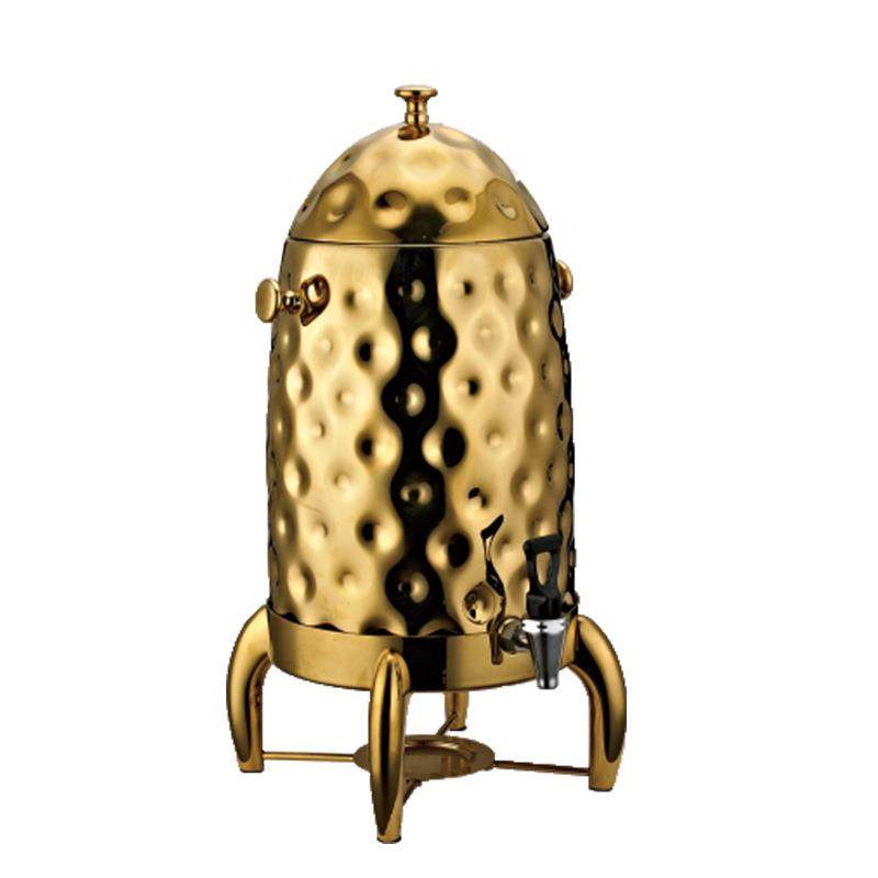 商用镀金不锈钢咖啡鼎电加热牛奶鼎自助餐饮料机豆浆冷饮大容量