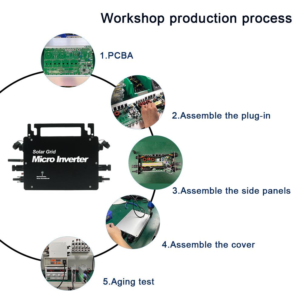 600W110V/220V智能WIFI控制IP66防水太阳能并网逆变器