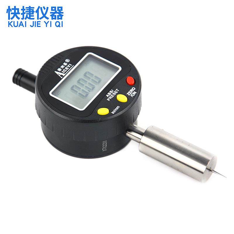 大量现货高精确度电子数显深度计红针小孔V槽千分表百分深度规