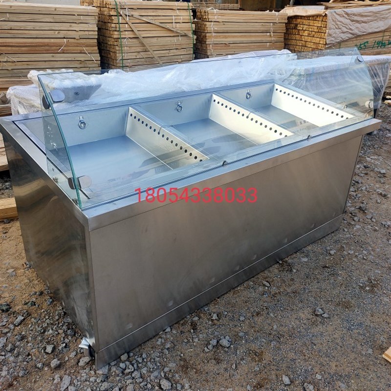 衢州鸭头售卖台保鲜卤肉熟食不锈钢分拣车卤菜现捞现煮