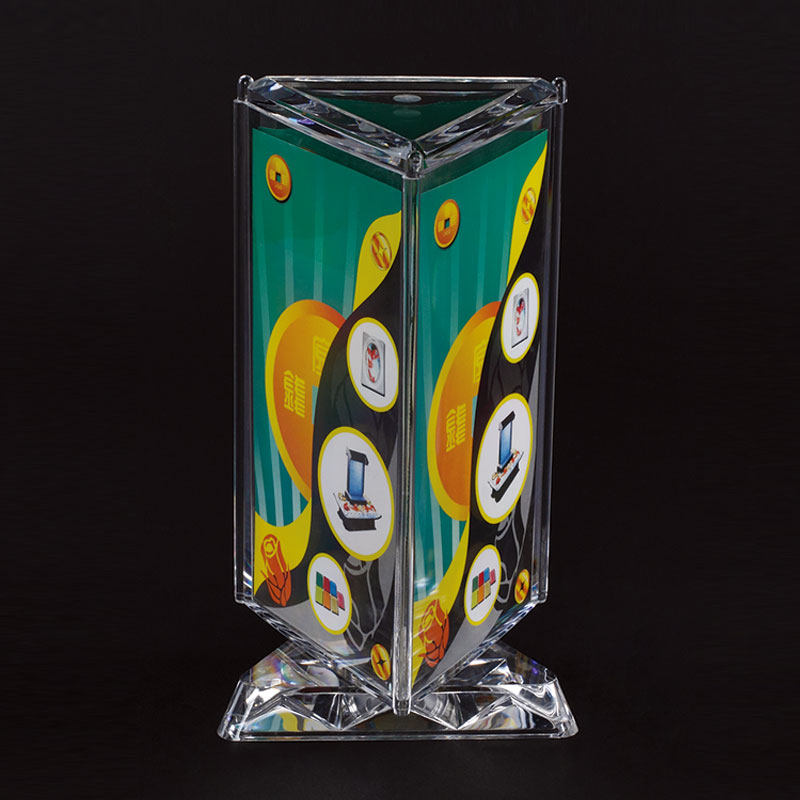 三面旋转台卡酒水牌亚克力立式点餐牌标签标价牌酒店三角旋转桌牌