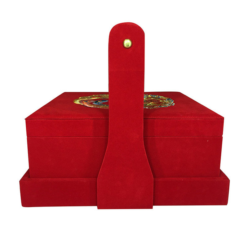 结婚礼盒陪嫁红色箱子婚庆大红喜箱提篮龙凤呈祥压箱底嫁妆价值高