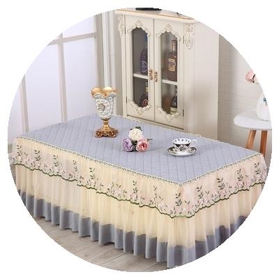 新款加厚布艺茶几罩桌布餐桌罩台布床头柜罩电视柜防尘套多用盖巾