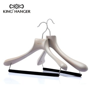 优选金领结高档实木衣架木质灰色衣撑轻奢衣帽间衣柜专用高级感衣