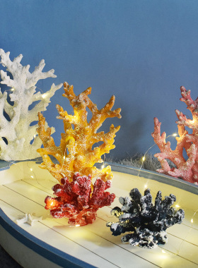 优选地中海风格树脂假珊瑚树装饰摆件水族箱造景海洋风主题装饰品