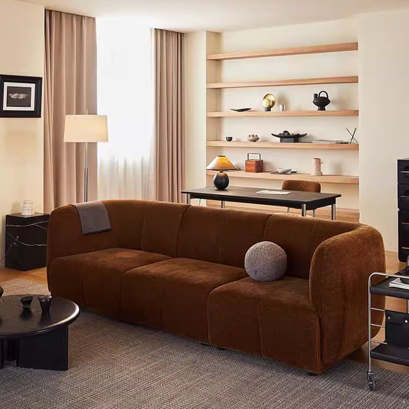 优选法式中古雪尼尔布艺沙发欧式梅子模块自由组合沙发豆腐块云朵