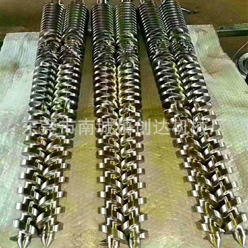 供应佛山SPC地板专用锥双螺杆  石塑地板80、92、110锥双螺杆机筒