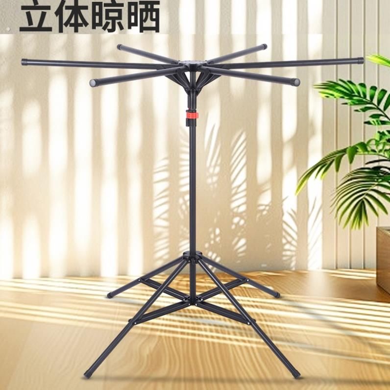 新款晾衣架室内阳台落地衣架家用易安装晾晒架便携出租房衣服架子