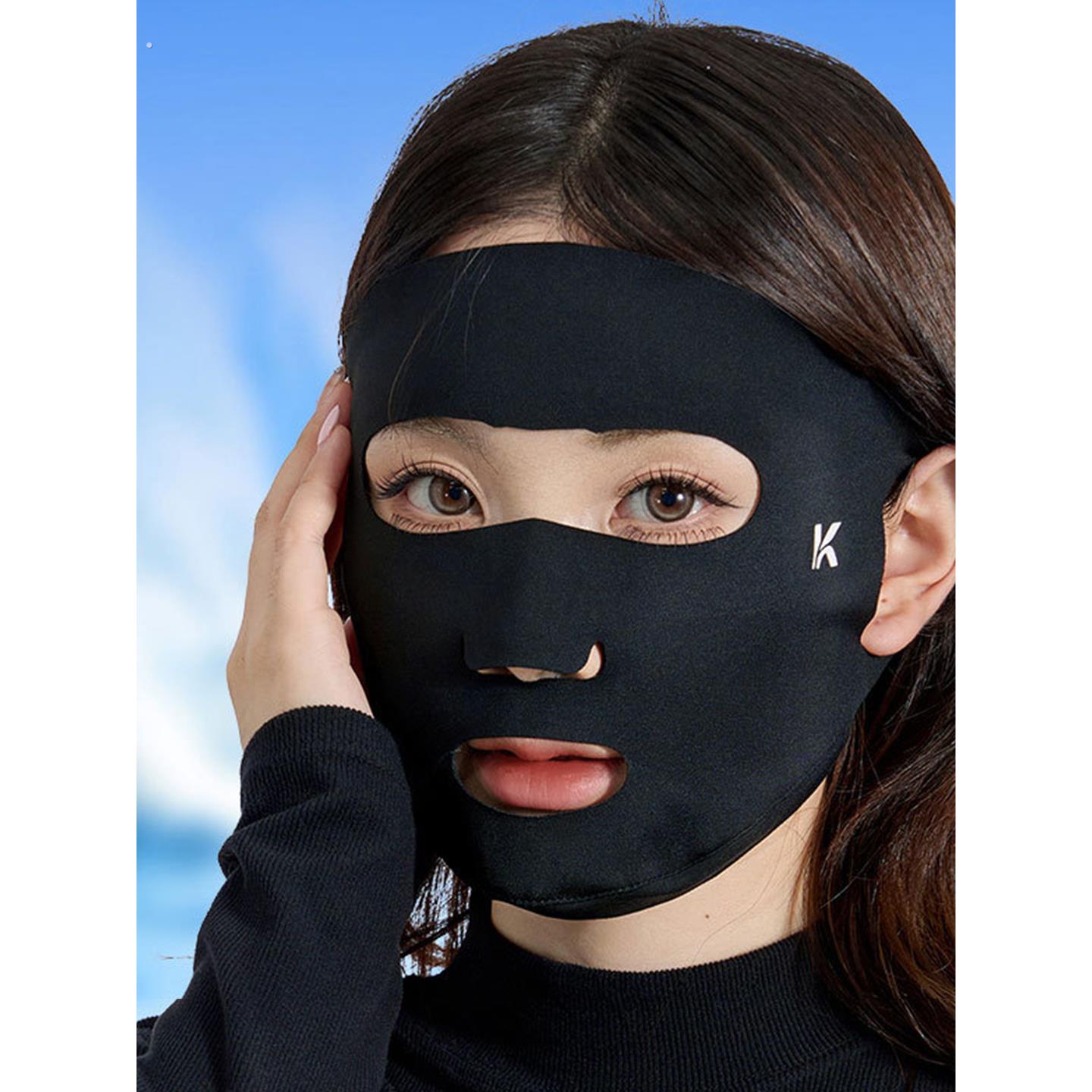 户外运动防寒保暖口罩跑步专用防风护脸面罩露嘴鼻透气防晒脸基尼