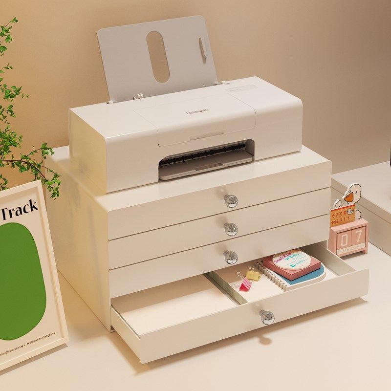环图办公室桌面抽屉式置物收纳盒A4纸文件储物柜书桌上玄关整理架
