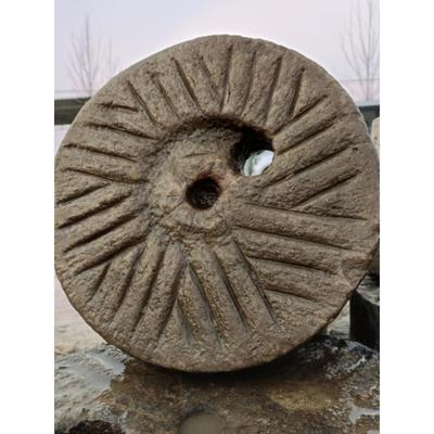 石雕圆形老旧石磨家用镇宅磨盘手工老磨片农村旧石材老式加工刻字