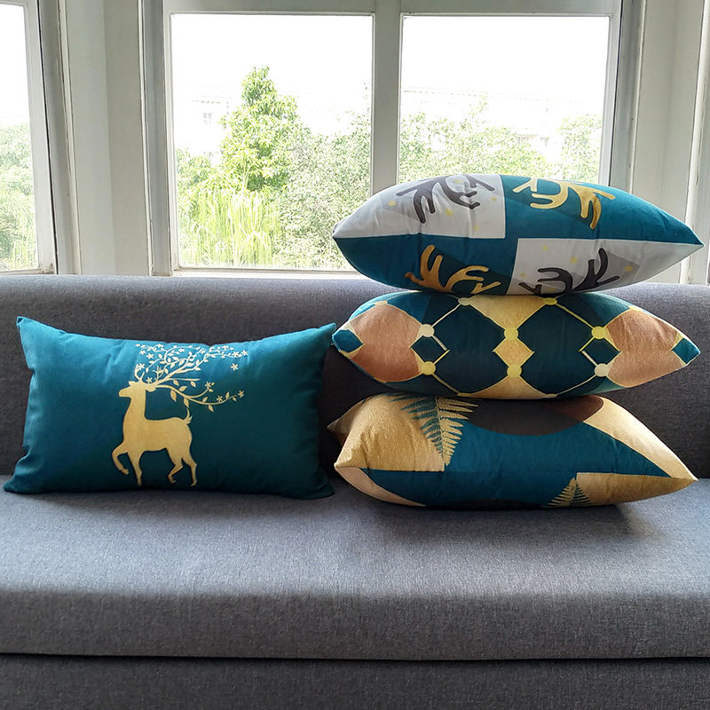 精选长方形客厅沙发腰枕靠枕靠垫大号枕头床头靠背抱枕套罩不含芯