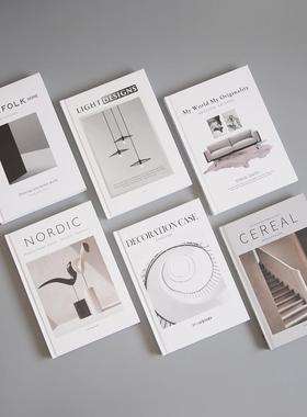 27CM简约现代装饰书 精装黑白灰道具书 样板房装饰真书陈列摆件