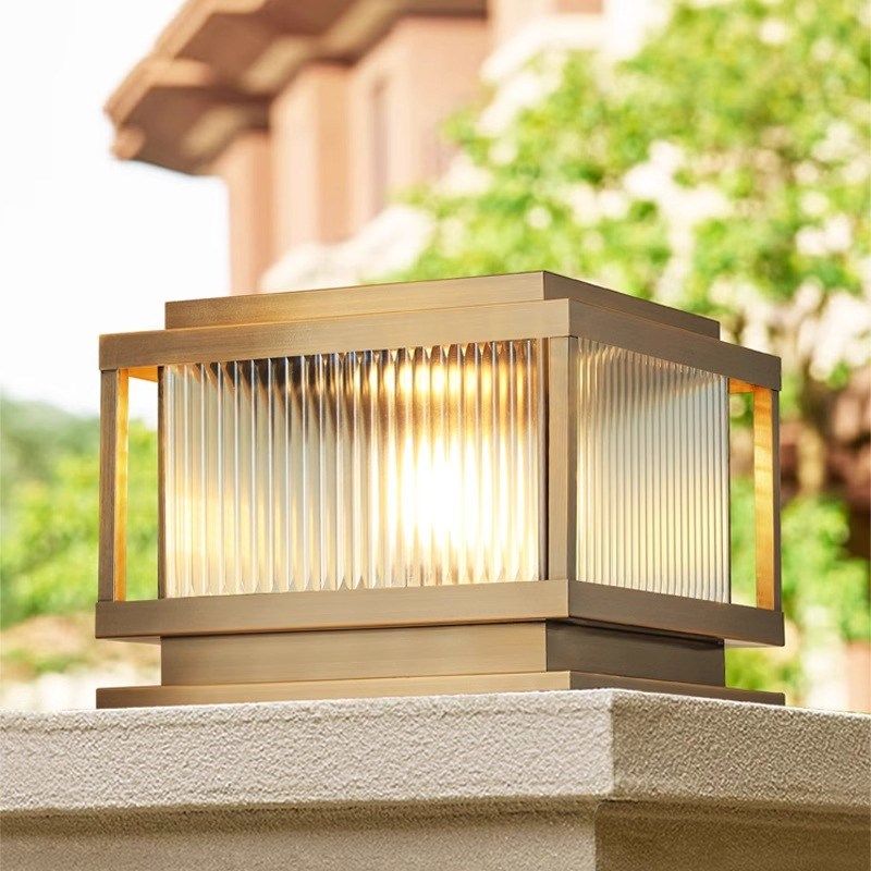 精选全铜户外柱头灯别墅大门庭院灯院墙柱子灯防水围墙灯太阳能门,家装灯饰光源,柱头灯,淘宝优惠券,粉丝福利购,淘宝优惠卷